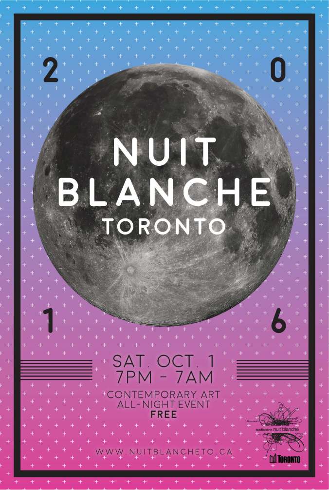 nuit blanche toronto poster 2016 talie shalmon graphic design typography